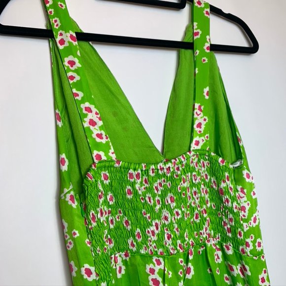 Faithful the Brand Green floral satin midi dress - Picture 8 of 10